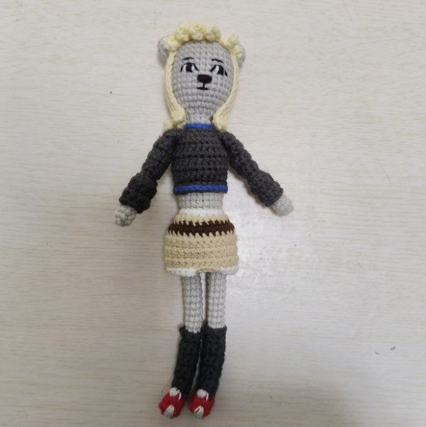 Marigold the Bear-Eared Doll – Tall Crochet Fashion Doll